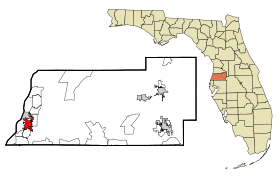 Pasco County Florida Incorporated and Unincorporated areas New Port Richey Highlighted.svg