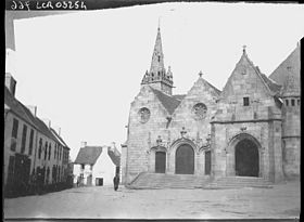 L'église Saint-Efflam, le 28 mars 1893 par Paul Lancrenon.