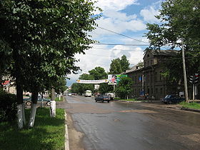 Rjev : la rue Bolchaïa Spasskaïa