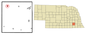Saline County Nebraska Incorporated and Unincorporated areas Friend Highlighted.svg