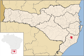 Localisation de Braço do Norte sur une carte