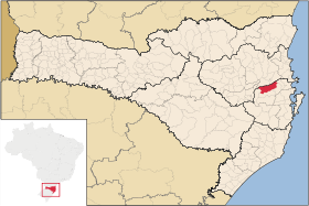 Localisation de Nova Trento sur une carte