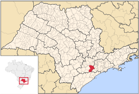 Localisation de Ibiúna sur une carte