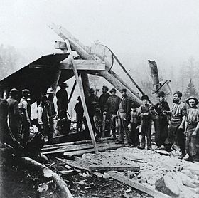 Puits, mine de cuivre Huntington, Bolton, QC, 1867