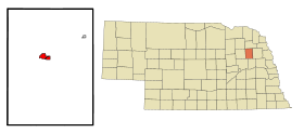 Stanton County Nebraska Incorporated and Unincorporated areas Stanton Highlighted.svg