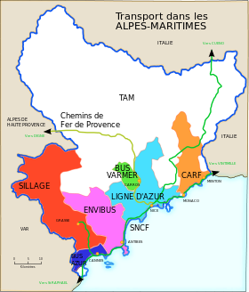 Image illustrative de l'article Réseau interurbain des Alpes-Maritimes