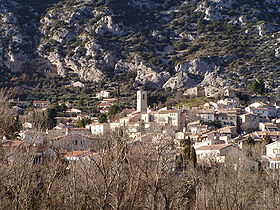 Vue sur le village de Volx