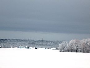 Municipalité de Saint-Justin en hiver.
