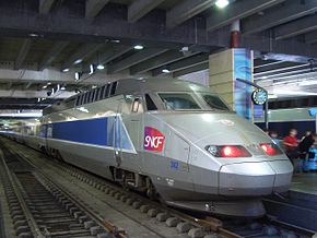  TGV en gare de Paris-Montparnasse.