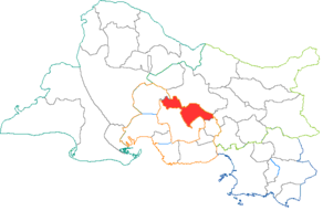 Situation du canton de Berre-l'Étang dans le département Bouches du Rhône
