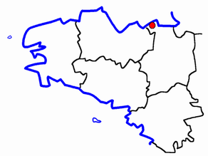 Situation du canton de Saint-Malo-Sud dans le département Ille-et-Vilaine