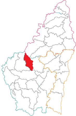 Situation du canton de Burzet dans le département Ardèche