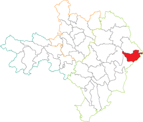 Situation du canton de Villeneuve-lès-Avignon dans le département Gard