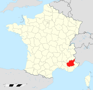 Localisation des Alpes-de-Haute-Provence en France
