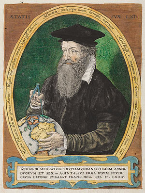 Portrait de Mercator par Frans Hogenberg, 1574.