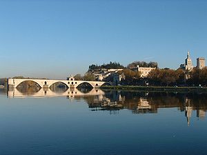 Le pont d'Avignon depuis l'île de la Barthelasse.jpg