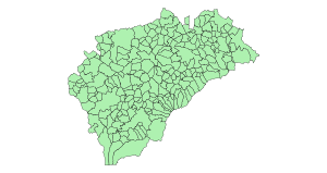 Carte des communes de la Province de Ségovie