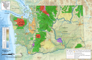 Carte thématique de l'État de Washington