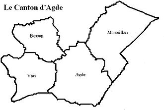 Carte du Canton d'Agde