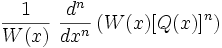 \frac{1}{W(x)} \  \frac{d^n}{dx^n}\left(W(x)[Q(x)]^n\right)