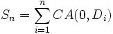 S_n =  \sum_{i=1}^n CA(0,D_i)