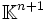 \mathbb{K}^{n+1}