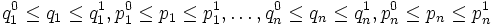 q_1^0\leq q_1 \leq q_1^1, p_1^0\leq p_1 \leq p_1^1,\dots, q_n^0\leq q_n \leq q_n^1, p_n^0\leq p_n \leq p_n^1