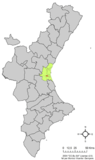 Localisation d'Albal dans la Communauté valencienne