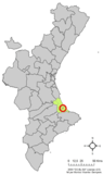 Localisation de Rafelcofer dans la Communauté Valencienne