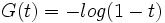 G(t) = - log(1 - t)\,