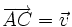 \overrightarrow{AC} = \vec v