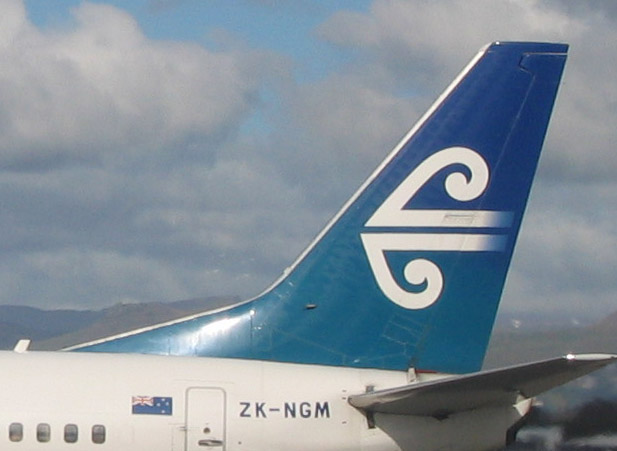 Le koru d'Air New Zealand sur l'empennage de l'un de leurs avions Le koru d'Air New Zealand sur l'empennage de l'un de leurs avions