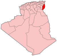 Carte d'Algérie (Wilaya de Tébessa)