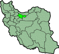 Carte montrant la position de la province en Iran