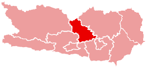 Localisation du Bezirk de Feldkirchen dans le Land autrichien de Carinthie