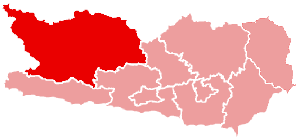 Localisation du Bezirk de Spittal an der Drau dans le Land autrichien de Carinthie