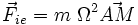 \vec{F}_{ie}=m\ \Omega^2\vec{AM}