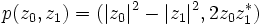 p(z_0,z_1) = (|z_0|^2-|z_1|^2, 2z_0z_1^*)