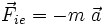 \vec{F}_{ie} = -m \ \vec{a}