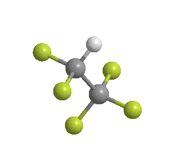 représentation 3D du pentafluoroéthane
