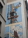 Comic wall Cori le Moussaillon by Bob de Moor. Brussels.jpg