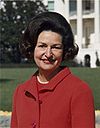 Official White House portrait of Lady Bird Johnson, painted in 1968 by Elizabeth Shoumatoff