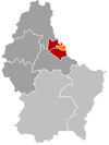 Localisation de Vianden au Luxembourg