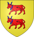 Vicomtes de Béarn : d'or aux deux vaches de gueules, accornées, colletées et clarinées d'azur, passant l'une sur l'autre