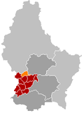 Localisation de Septfontaines dans le Luxembourg