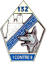 Insigne du 132e bataillon cynophile de l'armée de terre.