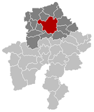 Situation de la ville au sein del'arrondissement et de la province de Namur
