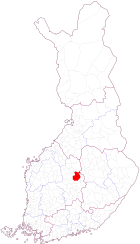 Localisation d'Äänekoski en Finlande