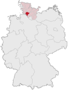 Lage des Kreises Steinburg in Deutschland