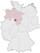 Localisation de l'arrondissement en Allemagne